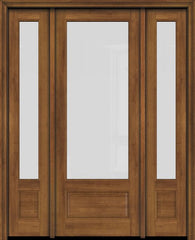 WDMA 52x96 Door (4ft4in by 8ft) Exterior Swing Mahogany 3/4 Lite Single Entry Door Sidelights 2