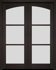 WDMA 52x96 Door (4ft4in by 8ft) Exterior Barn Mahogany Double Arch 3 Lite or Interior Door 2