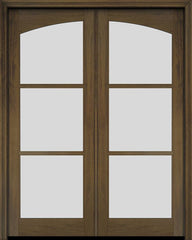 WDMA 52x96 Door (4ft4in by 8ft) Exterior Barn Mahogany Double Arch 3 Lite or Interior Door 3