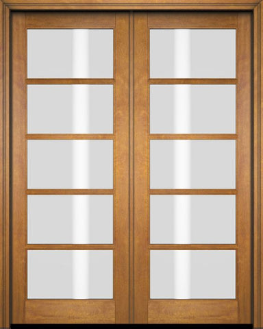WDMA 52x96 Door (4ft4in by 8ft) Interior Swing Mahogany 5 Lite TDL Exterior or Double Door 1