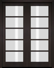 WDMA 52x96 Door (4ft4in by 8ft) Interior Swing Mahogany 5 Lite TDL Exterior or Double Door 2