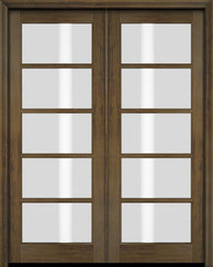 WDMA 52x96 Door (4ft4in by 8ft) Interior Swing Mahogany 5 Lite TDL Exterior or Double Door 3