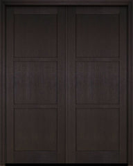 WDMA 52x96 Door (4ft4in by 8ft) Exterior Swing Mahogany 3 Panel Windermere Shaker or Interior Double Door 2
