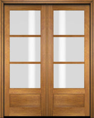 WDMA 52x96 Door (4ft4in by 8ft) Exterior Barn Mahogany 3/4 3 Lite TDL or Interior Double Door 1