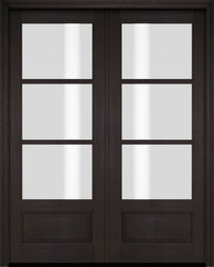 WDMA 52x96 Door (4ft4in by 8ft) Exterior Barn Mahogany 3/4 3 Lite TDL or Interior Double Door 2