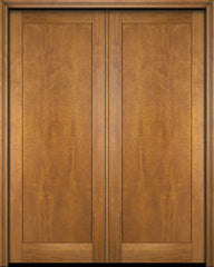 WDMA 52x96 Door (4ft4in by 8ft) Exterior Barn Mahogany Modern Full Flat Panel Shaker or Interior Double Door 1