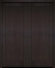 WDMA 52x96 Door (4ft4in by 8ft) Exterior Barn Mahogany Modern Full Flat Panel Shaker or Interior Double Door 2