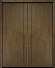 WDMA 52x96 Door (4ft4in by 8ft) Exterior Barn Mahogany Modern Full Flat Panel Shaker or Interior Double Door 3