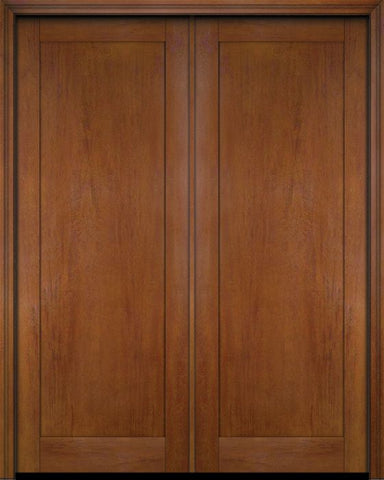 WDMA 52x96 Door (4ft4in by 8ft) Exterior Barn Mahogany Modern Full Flat Panel Shaker or Interior Double Door 4