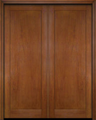 WDMA 52x96 Door (4ft4in by 8ft) Interior Swing Mahogany Modern Full Flat Cross Panel Shaker Exterior or Double Door 4