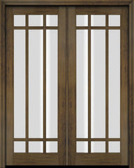 WDMA 52x96 Door (4ft4in by 8ft) Exterior Barn Mahogany 9 Lite Marginal or Interior Double Door 3