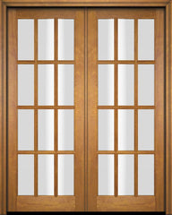 WDMA 52x96 Door (4ft4in by 8ft) Patio Swing Mahogany 12 Lite TDL Exterior or Interior Double Door 1