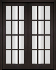 WDMA 52x96 Door (4ft4in by 8ft) Patio Swing Mahogany 12 Lite TDL Exterior or Interior Double Door 2