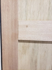WDMA 52x96 Door (4ft4in by 8ft) Exterior Barn Mahogany Modern 2 Flat Panel Shaker or Interior Double Door 4