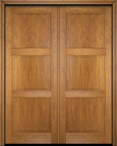 WDMA 52x96 Door (4ft4in by 8ft) Exterior Barn Mahogany 3 Raised Panel Solid or Interior Double Door 1