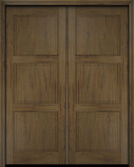 WDMA 52x96 Door (4ft4in by 8ft) Exterior Barn Mahogany 3 Raised Panel Solid or Interior Double Door 3