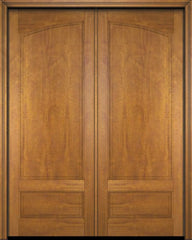 WDMA 52x96 Door (4ft4in by 8ft) Exterior Barn Mahogany Arch 3/4 Raised Panel Solid or Interior Double Door 1