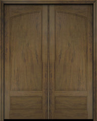 WDMA 52x96 Door (4ft4in by 8ft) Exterior Barn Mahogany Arch 3/4 Raised Panel Solid or Interior Double Door 4