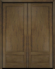 WDMA 52x96 Door (4ft4in by 8ft) Exterior Barn Mahogany 3/4 Raised Panel Solid or Interior Double Door 3