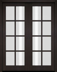 WDMA 52x96 Door (4ft4in by 8ft) Exterior Barn Mahogany 8 Lite TDL or Interior Double Door 2