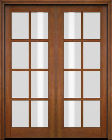 WDMA 52x96 Door (4ft4in by 8ft) Exterior Barn Mahogany 8 Lite TDL or Interior Double Door 5