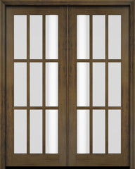 WDMA 52x96 Door (4ft4in by 8ft) Exterior Barn Mahogany 9 Lite TDL or Interior Double Door 3
