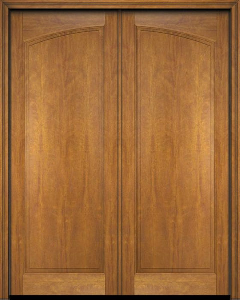 WDMA 52x96 Door (4ft4in by 8ft) Exterior Barn Mahogany Full Arch Raised Panel Solid or Interior Double Door 1