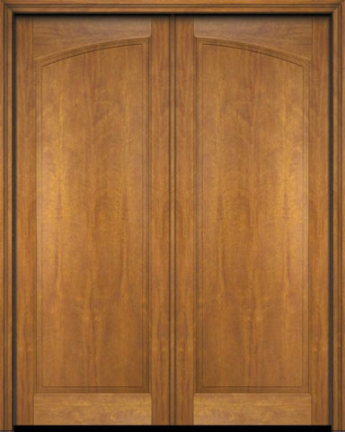 WDMA 52x96 Door (4ft4in by 8ft) Exterior Barn Mahogany Full Arch Raised Panel Solid or Interior Double Door 1