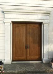 WDMA 52x96 Door (4ft4in by 8ft) Exterior Barn Mahogany Full Arch Raised Panel Solid or Interior Double Door 2