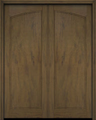 WDMA 52x96 Door (4ft4in by 8ft) Exterior Barn Mahogany Full Arch Raised Panel Solid or Interior Double Door 4