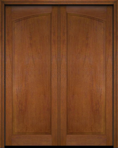 WDMA 52x96 Door (4ft4in by 8ft) Exterior Barn Mahogany Full Arch Raised Panel Solid or Interior Double Door 5