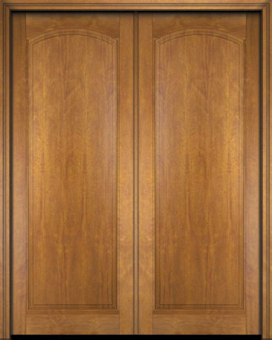 WDMA 52x96 Door (4ft4in by 8ft) Interior Swing Mahogany Full Raised Arch Panel Solid Exterior or Double Door 1