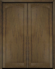 WDMA 52x96 Door (4ft4in by 8ft) Interior Swing Mahogany Full Raised Arch Panel Solid Exterior or Double Door 3