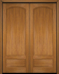 WDMA 52x96 Door (4ft4in by 8ft) Exterior Barn Mahogany 3/4 Arch Raised Panel Solid or Interior Double Door 1