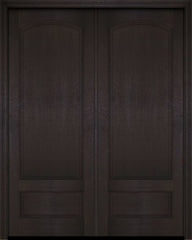 WDMA 52x96 Door (4ft4in by 8ft) Exterior Barn Mahogany 3/4 Arch Raised Panel Solid or Interior Double Door 2