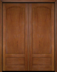 WDMA 52x96 Door (4ft4in by 8ft) Exterior Barn Mahogany 3/4 Arch Raised Panel Solid or Interior Double Door 5