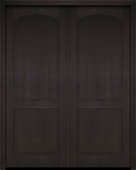 WDMA 52x96 Door (4ft4in by 8ft) Exterior Barn Mahogany 2 Raised Arch Panel Solid or Interior Double Door 2
