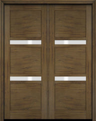WDMA 52x96 Door (4ft4in by 8ft) Exterior Barn Mahogany 132 Windermere Shaker or Interior Double Door 3
