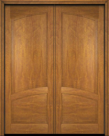 WDMA 52x96 Door (4ft4in by 8ft) Interior Swing Mahogany 2/3 Arch Raised Panel Solid Exterior or Double Door 1