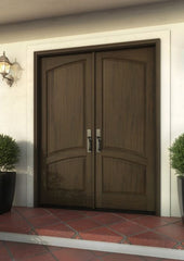 WDMA 52x96 Door (4ft4in by 8ft) Interior Swing Mahogany 2/3 Arch Raised Panel Solid Exterior or Double Door 2