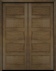WDMA 52x96 Door (4ft4in by 8ft) Exterior Barn Mahogany 5 Raised Panel Solid or Interior Double Door 3