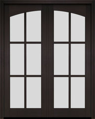 WDMA 52x96 Door (4ft4in by 8ft) Exterior Swing Mahogany Double Arch 6 Lite or Interior Door 2