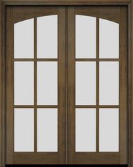 WDMA 52x96 Door (4ft4in by 8ft) Exterior Swing Mahogany Double Arch 6 Lite or Interior Door 3