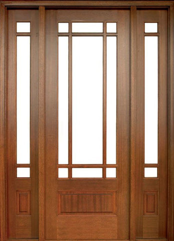 WDMA 52x96 Door (4ft4in by 8ft) Exterior Swing Mahogany Alexandria TDL 9 Lite Single Door/2Sidelight 1