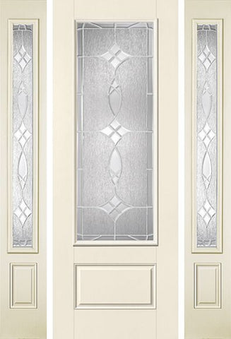 WDMA 52x96 Door (4ft4in by 8ft) Exterior Smooth Blackstone 8ft 3/4 Lite 1 Panel Star Door 2 Sides 1