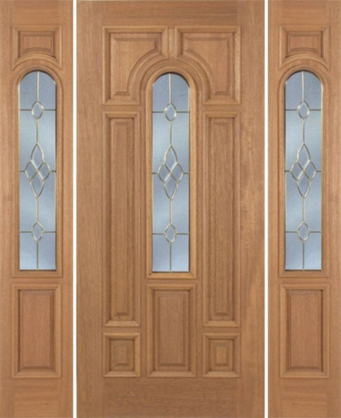WDMA 54x80 Door (4ft6in by 6ft8in) Exterior Mahogany Revis Single Door/2side w/ C Glass - 6ft8in Tall 1