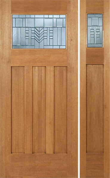 WDMA 54x80 Door (4ft6in by 6ft8in) Exterior Mahogany Biltmore Single Door/1side w/ C Glass 1