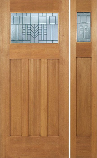 WDMA 54x80 Door (4ft6in by 6ft8in) Exterior Mahogany Biltmore Single Door/1side w/ C Glass 1