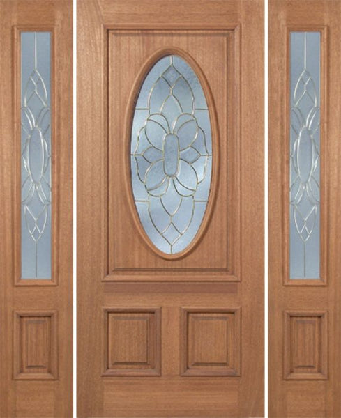 WDMA 54x80 Door (4ft6in by 6ft8in) Exterior Mahogany Maryvale Single Door/2side w/ BO Glass 1