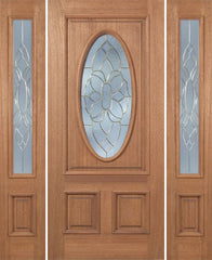 WDMA 54x80 Door (4ft6in by 6ft8in) Exterior Mahogany Maryvale Single Door/2side w/ BO Glass 1